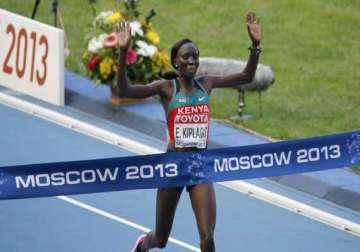 world athletics gold for kenyan edna britain s mo farah