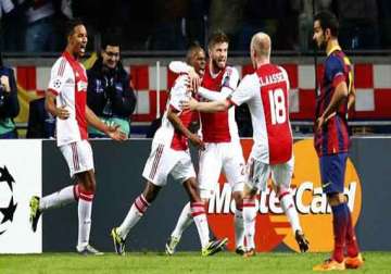 ajax beat barcelona to keep champions league hope alive