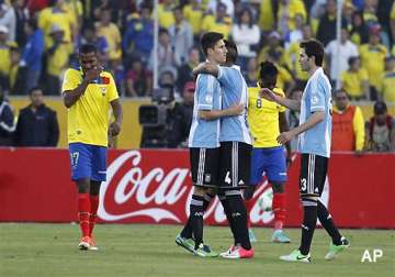 argentina draw with ecuador in football world cup qualifier