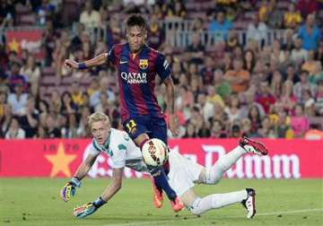 barcelona striker neymar injures left ankle