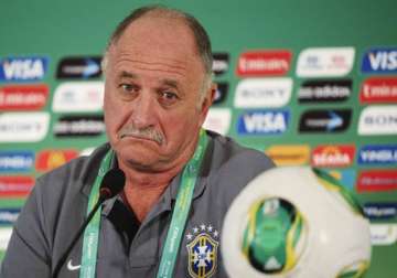 brazil coach scolari in london on world cup mission