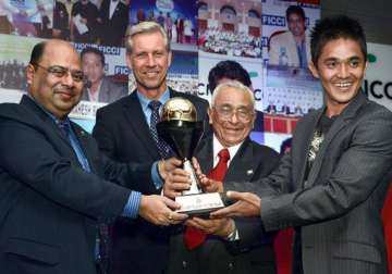 chhetri receives aiff player of the year award