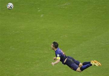 fifa world cup could have beaten spain by eight goals van persie