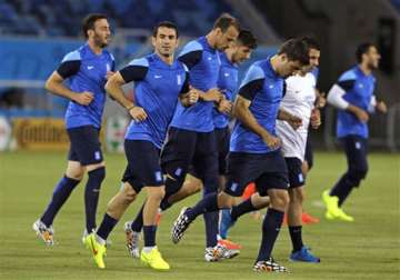 fifa world cup greece players say goals will come at world cup
