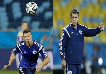 fifa world cup edin dzeko s our messi says bosnia coach susic