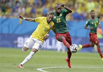 fifa world cup brazil leads cameroon 2 1 at halftime in group a