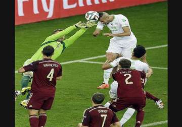 fifa world cup algeria into 2nd round after 1 1 draw with russia