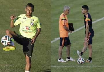 fifa world cup neymar and rodriguez to duel in world cup quarters