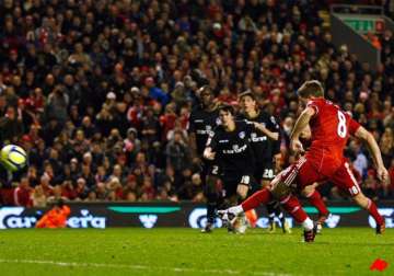 gerrard scores as liverpool beats oldham in fa cup