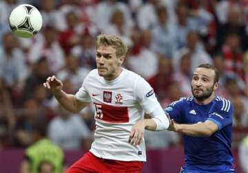 greece earns 1 1 draw against poland at euro 2012