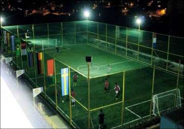 india s first rooftop mini football field