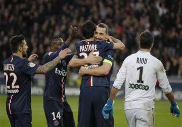 ibrahimovic scores hat trick as psg beats lorient 3 1