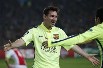 messi brace equals record as barca beats ajax 2 0