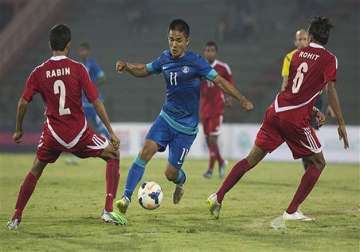 india beat nepal 2 0 in 1st leg of world cup qualifiers