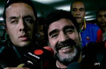 maradona visits venezuela to meet chavez