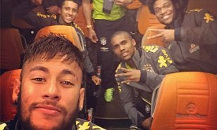 neymar takes selfie with team mates after hammering turkey