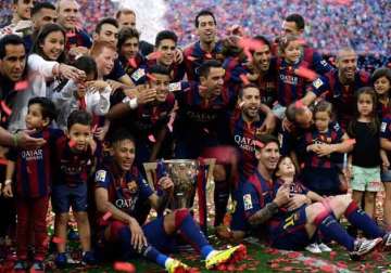 barcelona players dominate la liga team of the season