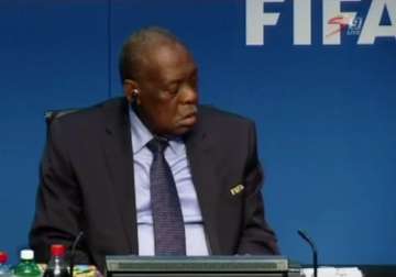 stand in fifa boss issa hayatou falls asleep during meeting