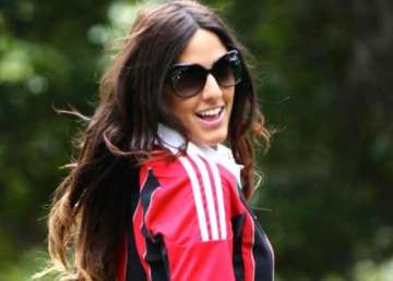 stunning claudia romani leaves modeling to be a football refree