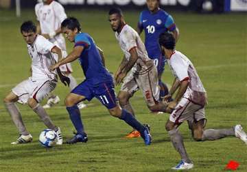 injury time goal gives india 2 2 draw against uae