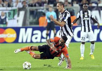 juventus held to 1 1 draw by shakhtar donetsk