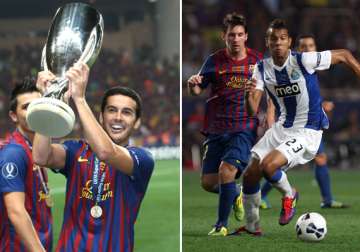 messi fabregas lift barcelona to super cup win