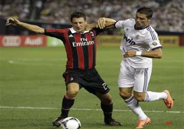 real madrid routs ac milan 5 1 ronaldo scores two goals