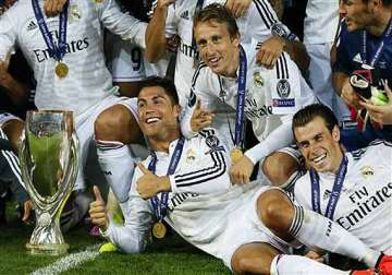 ronaldo double clinches super cup for real madrid