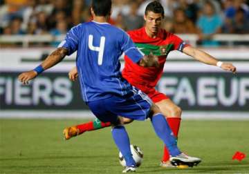 ronaldo drives portugal to 4 0 rout of cyprus
