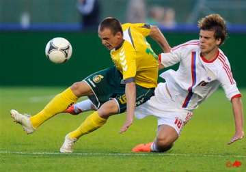 russia held 0 0 by lithuania in euro 2012 warm up