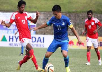 saff cup chhetri comes to india s rescue