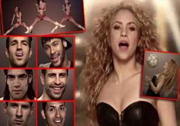 shakira releases video for 2014 world cup featuring gerard pique lionel messi neymar