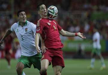 spain warms up for wcup with 2 0 win over bolivia