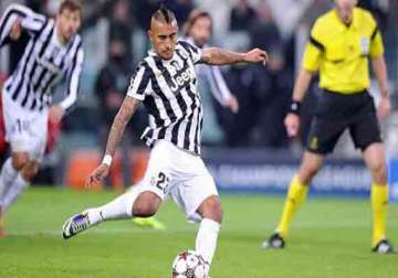 uefa champions league juventus beat copenhagen with vidal hat trick