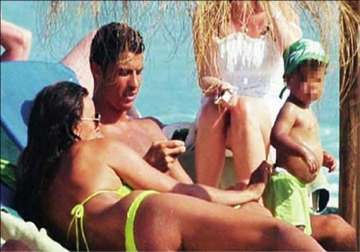 watch ronaldo getting cozy with sexy model girl friend irina shayk at beach
