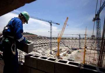 workers go on strike at delayed world cup stadium