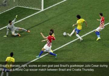 fifa world cup marcelo scores brazil s first own goal