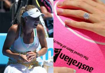 australi open wozniacki dazzles tennis crowd with diamond ring