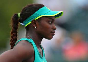 australian open sloane stephens denies cheering when williams lost