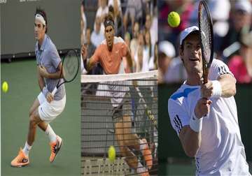 federer nadal murray advance at indian wells.