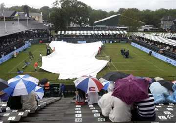hall of fame tennis championship semifinals postponed by rain