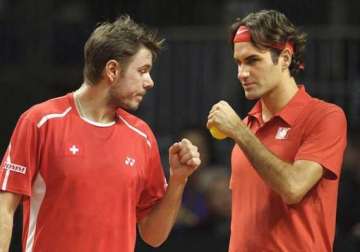 federer wawrinka lead switzerland in davis cup