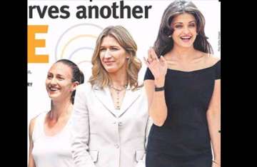 aishwarya bonds with steffi graf mary pierce in paris