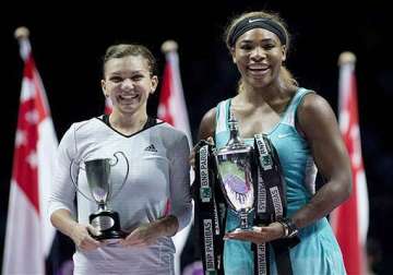 wta finals serena williams beats simona halep to win title