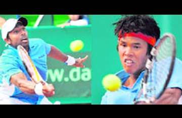 somdev prakash pair advance bopanna qureshi bite dust