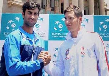 davis cup serbia jump to 1 0 lead against india