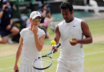 paes black out of wimbledon mixed doubles