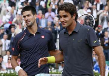 paris masters djokovic will face federer in semifinal