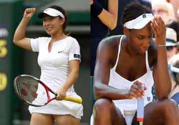 us open zheng jie knocks out venus williams