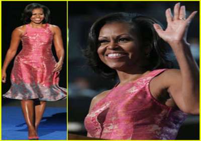 Michelle obama pink outlet dress